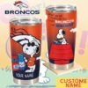 Denver Broncos Snoopy I Love Broncos Custom Name Tumbler