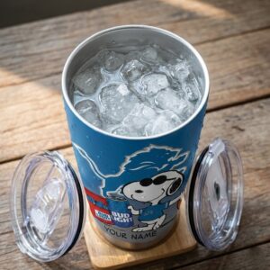 Detroit Lions Snoopy Custom Tumbler