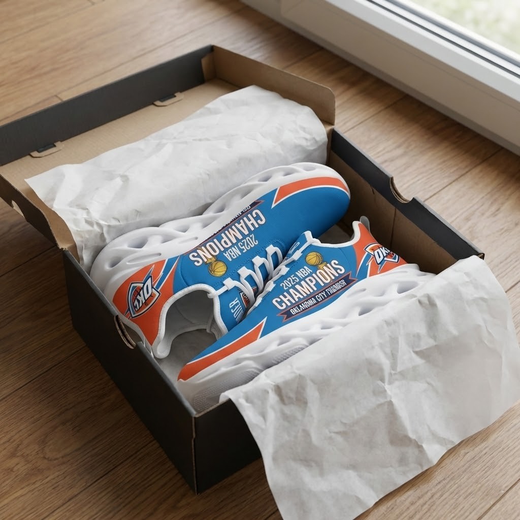 Oklahoma City Thunder 2025 Champions Custom Name Air Max Plus Shoes