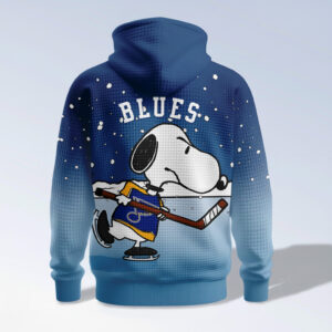 St. Louis Blues Snoopy Peanuts Hockey 3D Hoodie