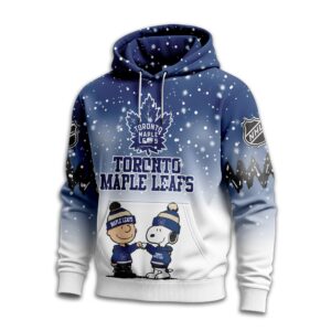 Toronto Maple Leafs Snoopy Charlie Brown Winter Hockey Hoodie