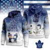 Toronto Maple Leafs Snoopy Charlie Brown Winter Hockey Hoodie