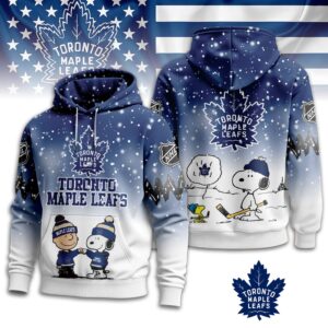 Toronto Maple Leafs Snoopy Charlie Brown Winter Hockey Hoodie