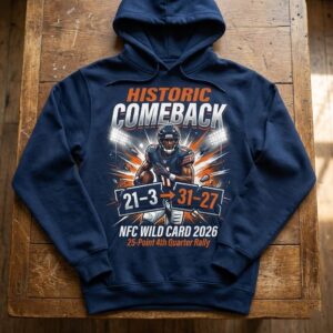 Chicago Bears Historic Comeback NFC Wild Card 2026 Hoodie