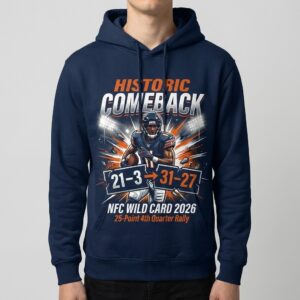Chicago Bears Historic Comeback NFC Wild Card 2026 Hoodie