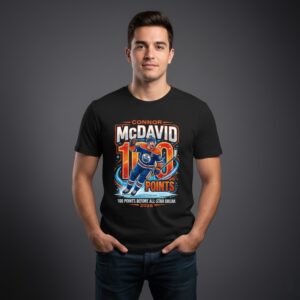 Connor McDavid 100 Points Before All-Star Break 2026 T-Shirt