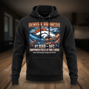 Denver Broncos #1 Seed AFC Empower Field At Mile High Hoodie