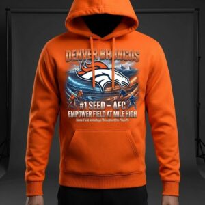 Denver Broncos #1 Seed AFC Empower Field At Mile High Hoodie