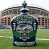 Seattle Seahawks Super Bowl LIX Champions 2026 Undefeated Season Whiskey Bottle