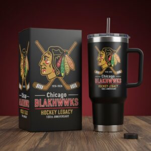 Chicago Blackhawks Hockey Legacy 100th Anniversary Tumbler