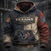 Houston Texans Rugged Leather Style Hoodie