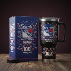New York Rangers Hockey Legacy 100th Anniversary 1926-2026 Tumbler With Handle