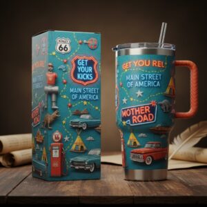 Route 66 Get Your Kicks Mother Road Tumbler