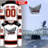 Trenton Ironhawks ECHL Custom Name and Number Hockey Jersey