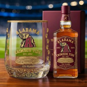 Alabama Crimson Tide 133rd Anniversary 1892-2025 Whiskey Glass