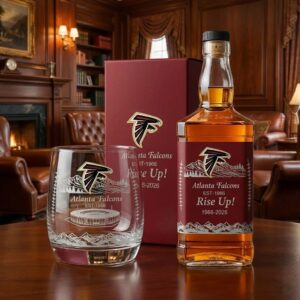 Atlanta Falcons 60th Anniversary 1966-2026 Whiskey Glass