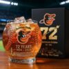 Baltimore Orioles 72 Years Anniversary 1954-2026 Whiskey Glass