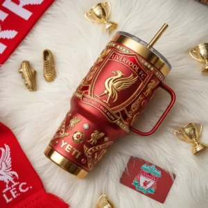 Liverpool Football Club You'll Never Walk Alone Luxury Gold YETI Tumbler