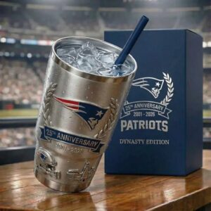 New England Patriots 25th Anniversary 2001-2026 Dynasty Edition Tumbler
