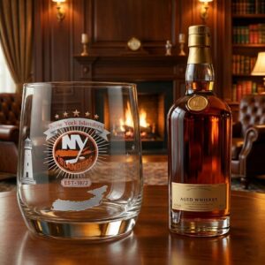 New York Islanders 54th Anniversary 1972-2026 Whiskey Glass