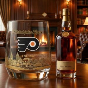 Philadelphia Flyers 59th Anniversary Whiskey Glass