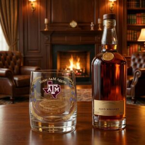 Texas A&M Aggies 150th Anniversary 1876-2026 Whiskey Glass