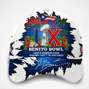 Bad Bunny Benito Bowl Super Bowl LX 2026 Signed Baseball Cap
