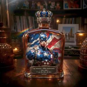Captain America 85th Anniversary 1941-2026 I can do this all day Whiskey Decanter