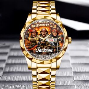 The Grumpy Old Firefighters Club Personalized Name Watch