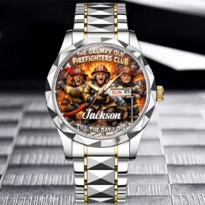 The Grumpy Old Firefighters Club Personalized Name Watch
