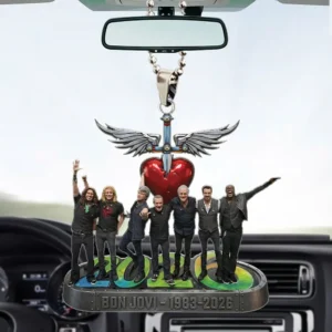 Bon Jovi 1983-2026 Heart and Dagger Car Hanging Ornament