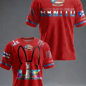 Bad Bunny Benito Bowl LX Football Jersey T-Shirt