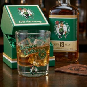 Boston Celtics 80th Anniversary Whiskey Glass