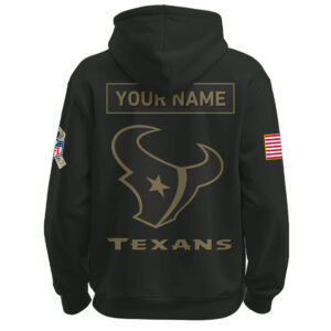 Houston Texans Salute To Service Custom Name Hoodie