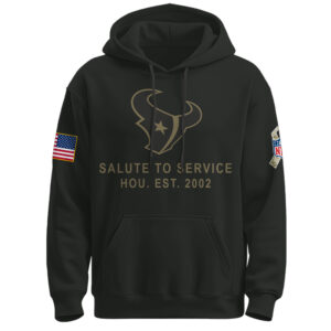 Houston Texans Salute To Service Custom Name Hoodie