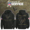 Houston Texans Salute To Service Custom Name Hoodie