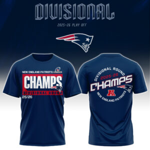 New England Patriots 2025-26 Divisional Round Champs T-Shirt