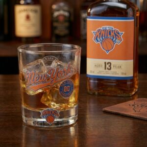 New York Knicks 80th Anniversary Whiskey Glass