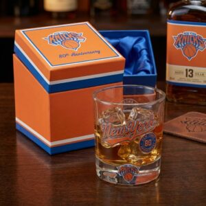New York Knicks 80th Anniversary Whiskey Glass