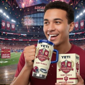 Indiana Hoosiers 2026 CFP National Champions Undefeated Season YETI Tumbler
