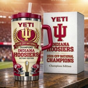Indiana Hoosiers 2026 CFP National Champions Victory Edition Yeti Tumbler