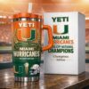 Miami Hurricanes 2026 CFP National Champions Victory Edition Yeti Tumbler