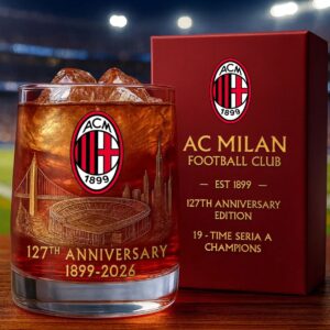 AC Milan 127th Anniversary 1899-2026 Whiskey Glass