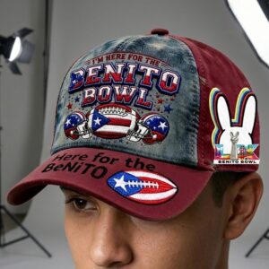 Benito Bowl Puerto Rican Flag Football Cap
