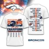 Denver Broncos 2025 AFC West Champions Roster T-Shirt