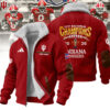 Indiana Hoosiers CFP National Champions 2026 Custom Name Fleece Bomber Jacket