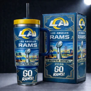 Los Angeles Rams Super Bowl 2026 Tumbler With Handle