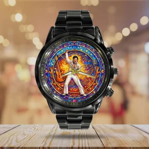 Elvis Presley Stained Glass Art Watch