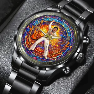 Elvis Presley Stained Glass Art Watch