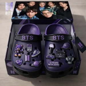 BTS Army Crocs Clogs With Charms